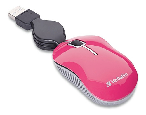 Mouse Verbatim Mini Travel Optical Mouse Commuter Series Color Rosa