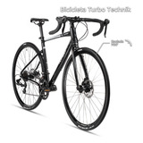 Bicicleta Ruta R700 Turbo Technik 14v Aluminio Disco Negro Color Negro Gloss Tamaño Del Cuadro M