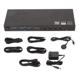 Usb Kvm 8 Puertos 4 Usb3.0 18 Gbps 4k 60 Hz 2k 120 Hz Hdcp 2