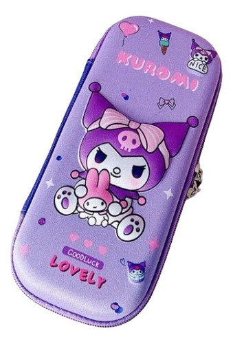 Estuche De Lápices Colegio Kuromi Hello Kitty Niñas