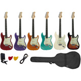 Guitarra Tagima Woodstock Strato Tg500 Cores+capa E Afinador
