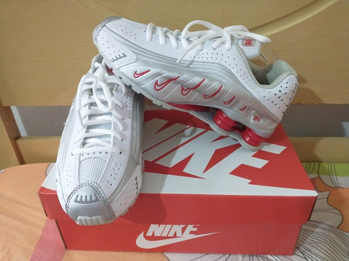 Tenis Nike Shox R4 Prata/branco/vermelho Nº38 Original!!!