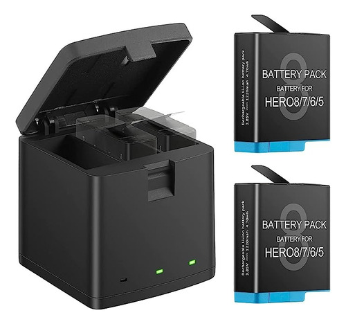 Batería Compatible Con Go Pro Hero 8 7 6 5 2 Bat + Cargador