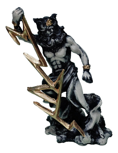 Figura De Resina Zeus Con Rayo #134
