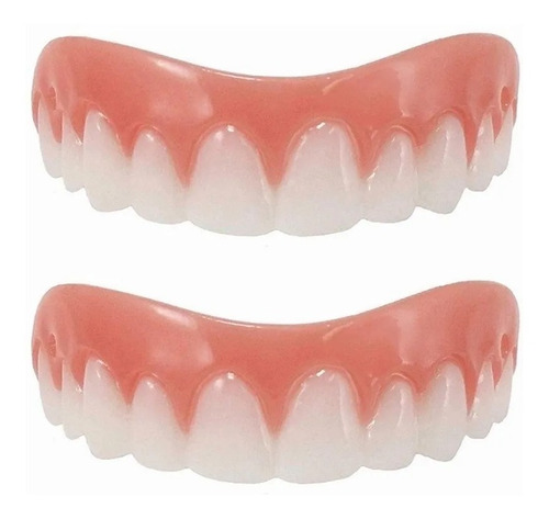 Paquete De 2 Dientes Falsos Profesionales De Silicona Bright