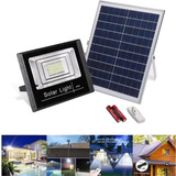 Lampara Foco Solar Led 40w + Panel Solar + Control Remoto Color De La Carcasa Negro-003255 B18 Color De La Luz Blanco Frío-003255 6v