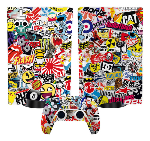 Skin Compatible Consola Ps5 Standard Stickerbomb