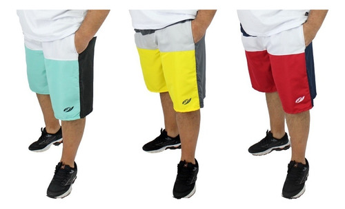 Kit3 Bermuda Calçao Shorts Praia Masculina Tamanho Pluz Size