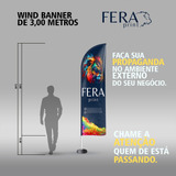 Wind Banner Dupla Face Somente A Bandeira 3,00x0,75m