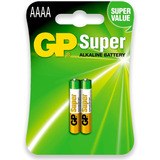 Pilha Gp Aaaa  1,5v Super Alcalina Cartela Com 2 Uni