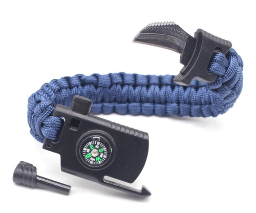 Pulsera Táctica 6 En 1, Brújula, Pedernal Camping Outdoor #2