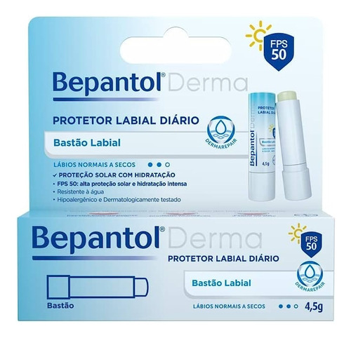 Protetor Labial  Fps 50  Bepantol Derma Caixa 4,5g Em Bastão