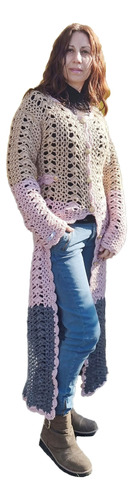 Tapado Mujer Manawee Largo Tejido Crochet