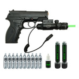 Pistola Rossi Airgun C11 Bico Preto + Laser + Kit Disparos