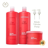 Kit Tratamento Wella Color Brilliance 3x1 Litro Com Nota 