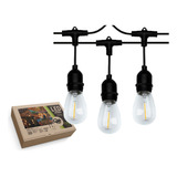 Elly Decor Cs01yl-bbo Set Focos Led Extension Impermeable Serie Luces Vintage Luz Blanco Cálido