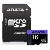 Memoria Micro Sd 16gb Premier Clase 10 Adata 