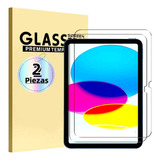 2 Piezas Mica Cristal Templado Para iPad 10 10.9 Pulgadas