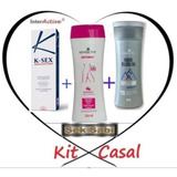 Kit Casal Sabonete Higiene Intima Homem Mulher Gel Massagem