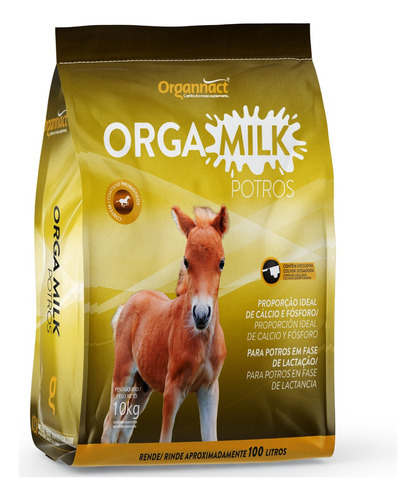 Orgamilk Potros Organnact 10 Kg Leite Cavalo