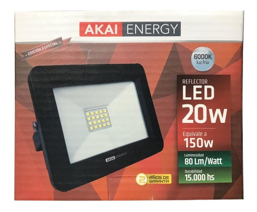 Reflector Proyector Led 20w 6000k Akai