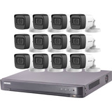 Kit 12 Camaras Seguridad Hikvision Con Audio !!!! 1080p 2mp 