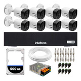 Kit Cftv 8 Câmeras Segurança Intelbras Dvr 8ch E Hd 500g