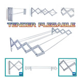 Tender Plegable De Pared 1 Metro Extensible Ropa Acero Full