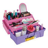 Caja Cosmetiquera 14 , Rosa/morado, Pretul 25052