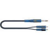 Cable De Audio Quiklok De 1 Plug 6.3 Mono A 2 Rca 5 M