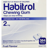 Chicles Habitrol 384 Piezas Nicotina 2mg Dejar De Fumar Sabor Menta