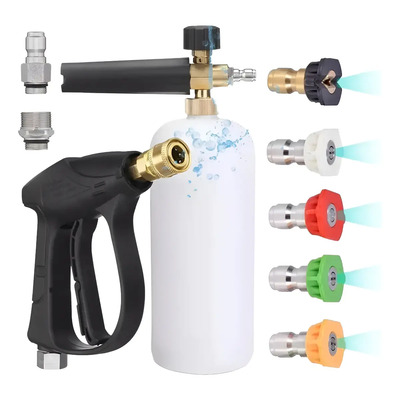 Genix Tools Pistola Espumadora 4350 PSI con 5 Boquillas y Adaptadores | Meses sin interés