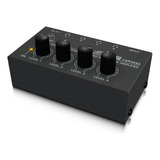 Amplificador De Teléfono Behringer Ha400 Compacto De 4 Canales Y 12 V