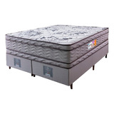 Cama Inbox Box King Colchão Ortopédico Mais Box 193cm X 203cm X 71cm Double Face Espuma D45 Cinza