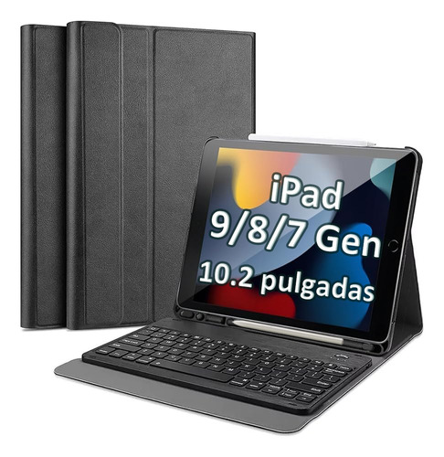 Funda Teclado Keyboard Español Ñ Para iPad 9/8/7 Gen 10.2