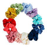 Pack 12 Scrunchies / Satinados Pasteles