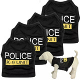 Roupa Pet K9 Police Para Cachorros Gato Pequeno Médio Grande