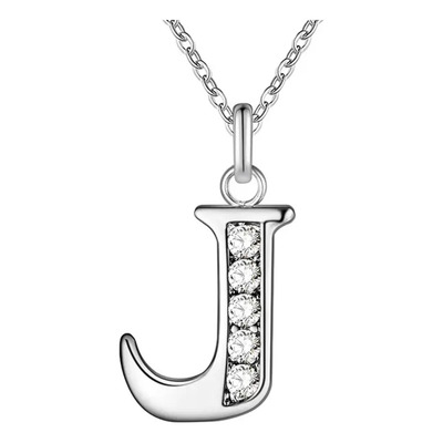 Collar Colgante Iniciales A-z En Plata 925 Para Mujer Hombre | MercadoLibre