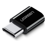 Adaptador Ugreen Micro Usb Hembra A Usb-c Macho Otg, Color Negro