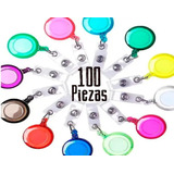 100 Yoyos Porta Credencial Gafetes Indentificacion Colores 