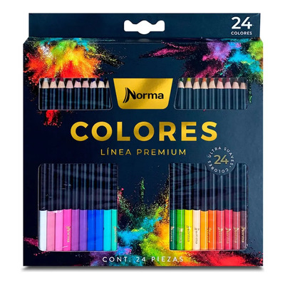 Lapices De Colores Intensos Norma Linea Premium 24 Piezas | MercadoLibre