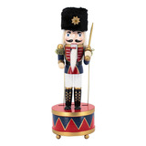 Boneco Soldado Quebra Nozes Musical De Dar Corda Natal 30cm