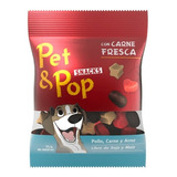 Pet Pop Snack Golosina Carne Fresca Pollo Arroz 75g X2 Perro