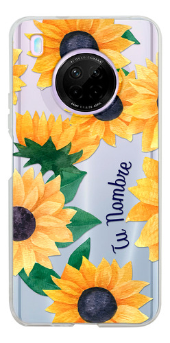 Funda Para Huawei Para Mujer Girasoles Con Nombre