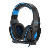 Audífonos Gamer Kotion Each G4000 Negro Y Azul