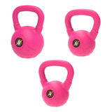 Set De 3 Pesas Rusas 4 Kg + 6 Kg + 8 Kg Kettlebell