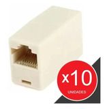 Adaptador Union Ficha Rj45 Hembra Empalme Cupla X 10unidades