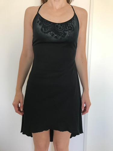 Vestido De Fiesta Con Lazo Negro