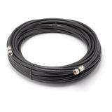 Cable Coaxial Rg6 Para Extensión Con Conectores Negro 10 Mts