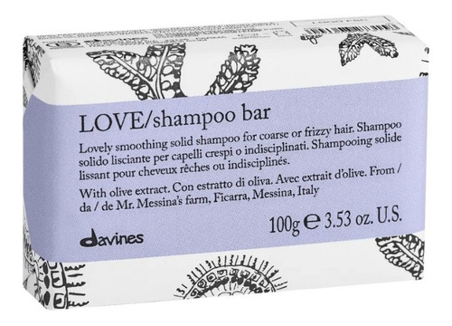 Love Shampoo En Barra Antifrizz - g a $1240